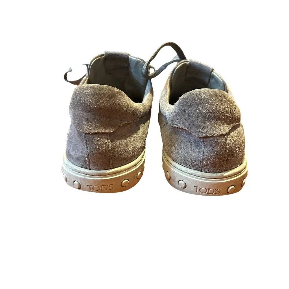 Tod's Men's Suede Sneakers Size 10.5 Gray Shoes - Picture 5 of 12